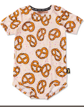 Load image into Gallery viewer, Pretzels Pink Organic SS Romper