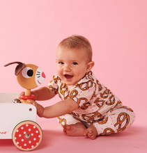 Load image into Gallery viewer, Pretzels Pink Organic SS Romper
