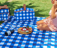 Load image into Gallery viewer, Picnic Mat - Cobalt Check