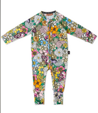 Load image into Gallery viewer, Bliss Floral Organic LS Zip Romper