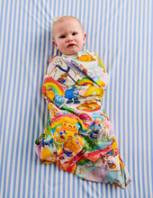 Load image into Gallery viewer, Kip&amp;Co X Rainbow Brite Brite Side Bamboo Baby Swaddle
