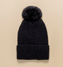 Load image into Gallery viewer, Braided Twist Pompom Beanie - 4 Colour Options