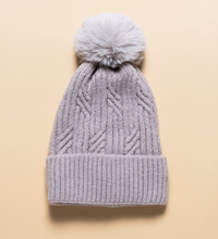 Load image into Gallery viewer, Braided Twist Pompom Beanie - 4 Colour Options