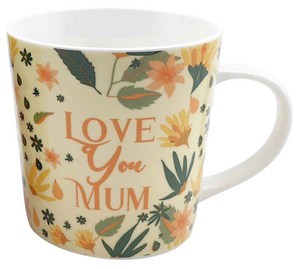 Cassia Floral - Love You Mum - Ceramic Mug - Yellow