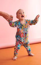 Load image into Gallery viewer, Forever Floral Organic LS Zip Romper

