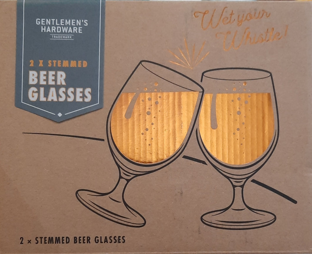 Stemmed Beer Glasses - Set of 2