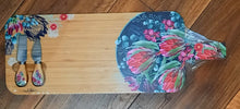 Load image into Gallery viewer, Lisa Pollock 3 Piece Bamboo Serving Platter with handle - 2 Designs
