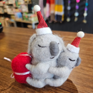 Wool Koala Family Tree Decoration