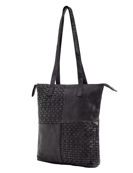 Longreach Leather Tote Bag Black