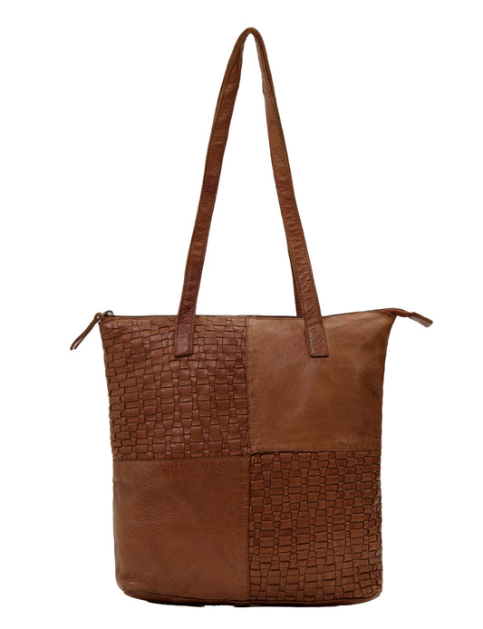Longreach Leather Tote Bag Cognac