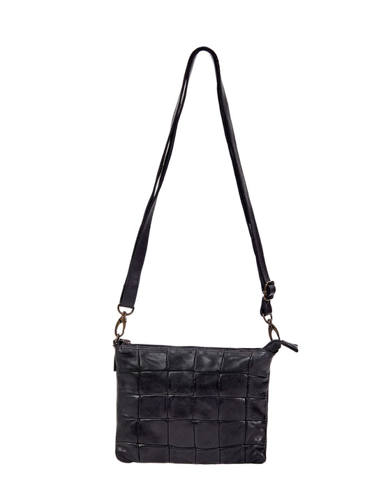 Ballarat Leather Chunky Cross Body Bag Black