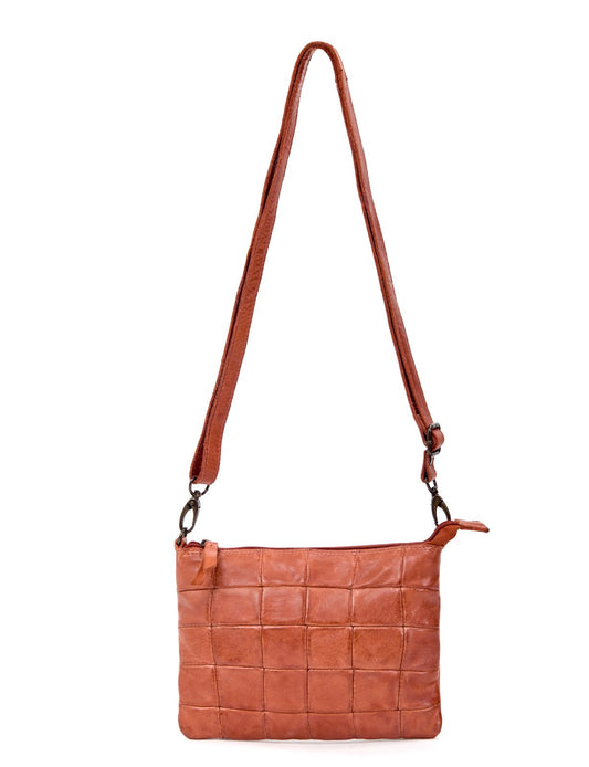 Ballarat Leather Chunky Cross Body Bag Cognac