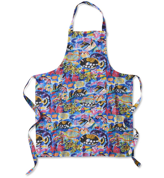 Barrier Reef Garden Linen Apron