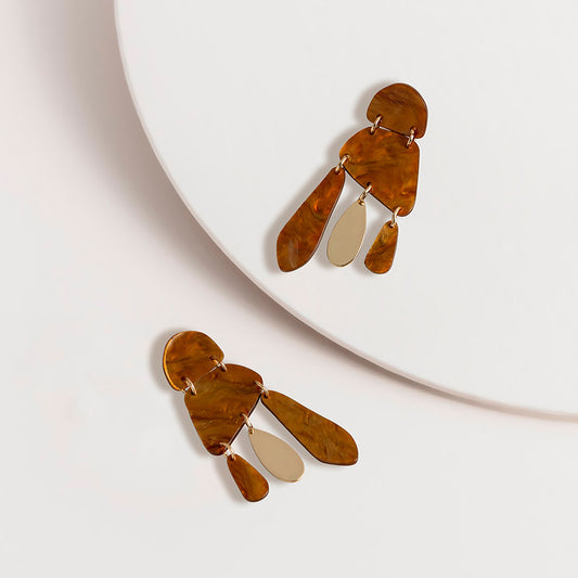 Abstract Drop Earrings Cagnac