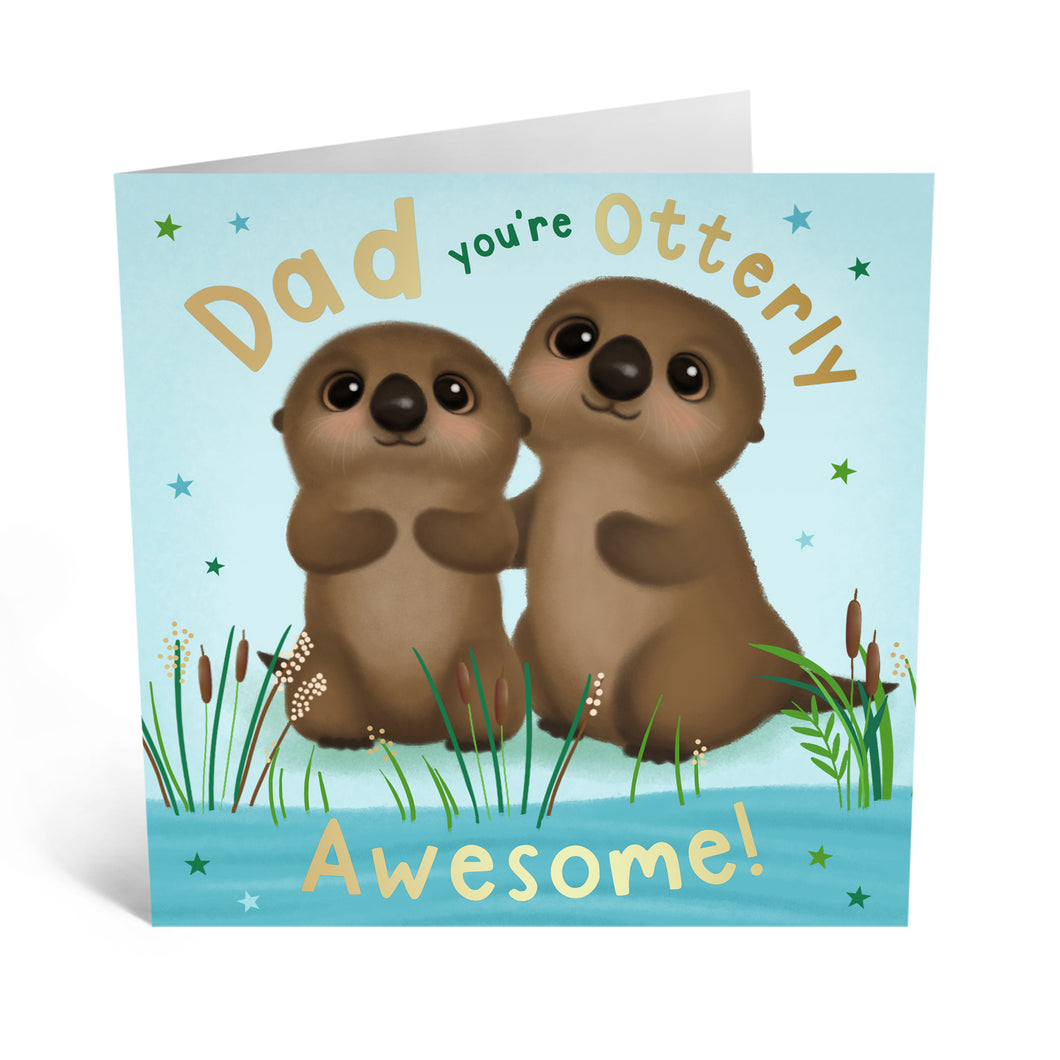 Dad Otterly Awesome - Greeting Card