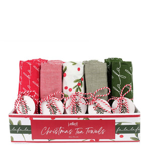 Jingle Cotton Tea Towels - 5 Designs