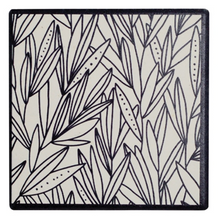 Load image into Gallery viewer, Ceramic Coaster Set - Leaves in Black &amp; White
