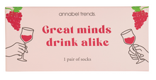 Load image into Gallery viewer, Great Minds Drink Alike Boxed Socks
