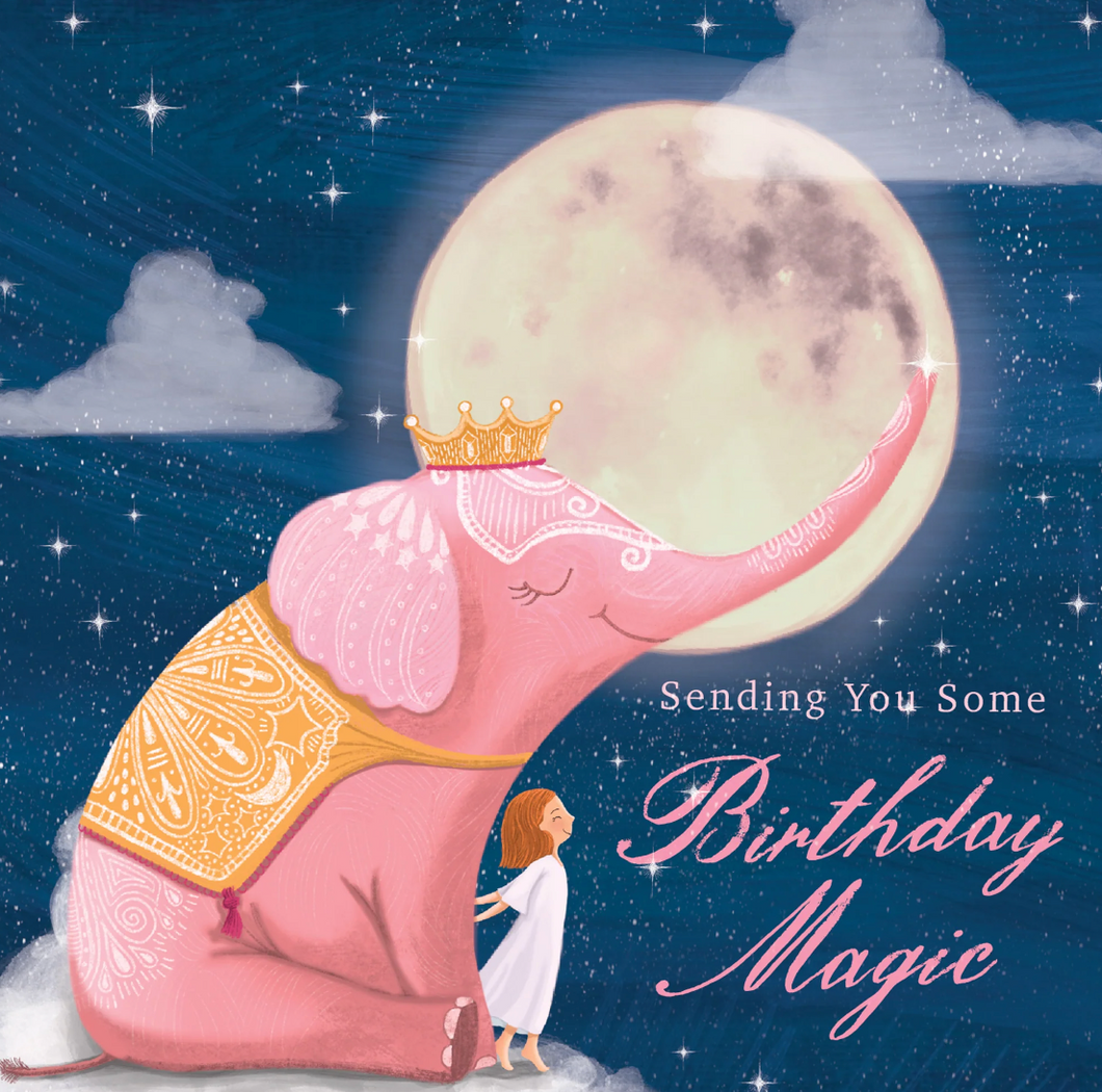 Greeting Card Birthday Magic Elephant