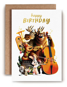 Birthday Jazz Band - card