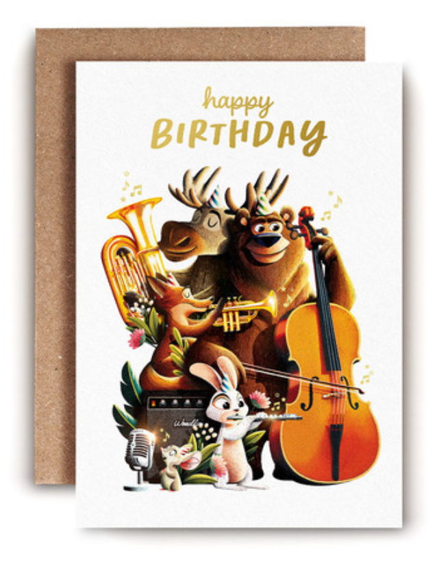 Birthday Jazz Band - card