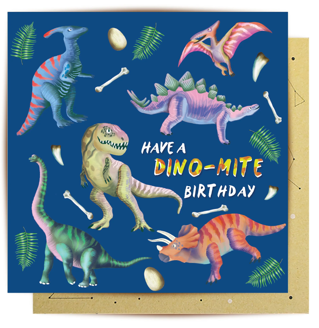 Greeting Card Dino-mite Birthday