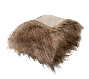 Elk Faux Fur Throw - Brown