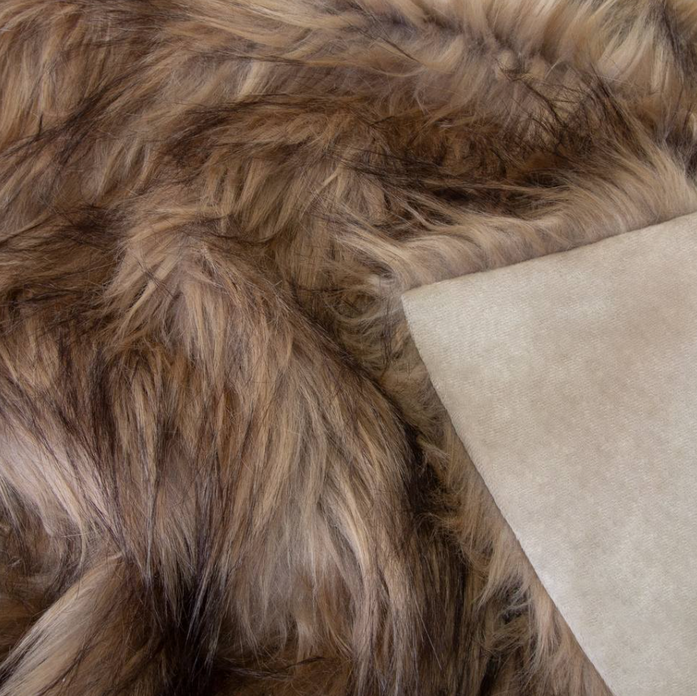 Elk Faux Fur Throw - Brown