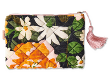 Load image into Gallery viewer, Dreamy Floral Velvet Cosmetics Purse
