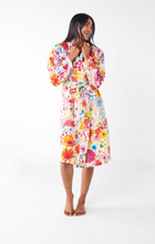 Load image into Gallery viewer, Linen Bath Robe Field of Dreams in Colour - S/M
