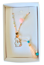 Load image into Gallery viewer, Blush Bunny Necklace with Tassel
