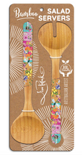 Load image into Gallery viewer, Lisa Pollock Bamboo Salad Servers
