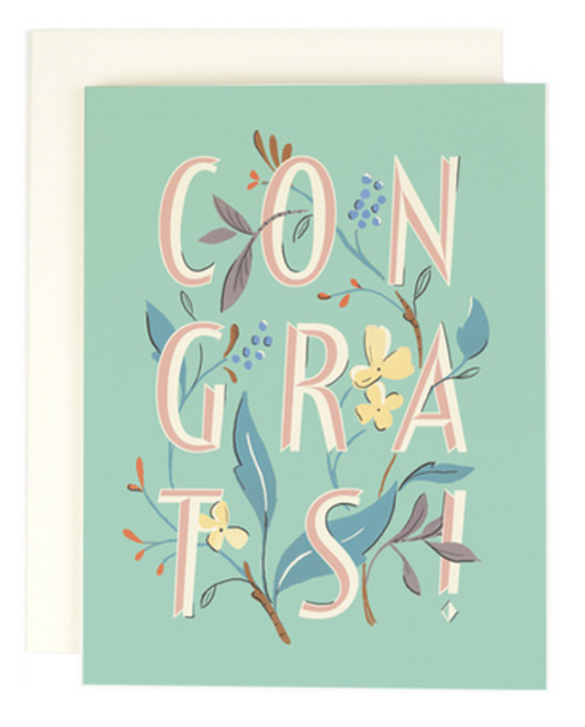 Congrats Type - Greeting Card