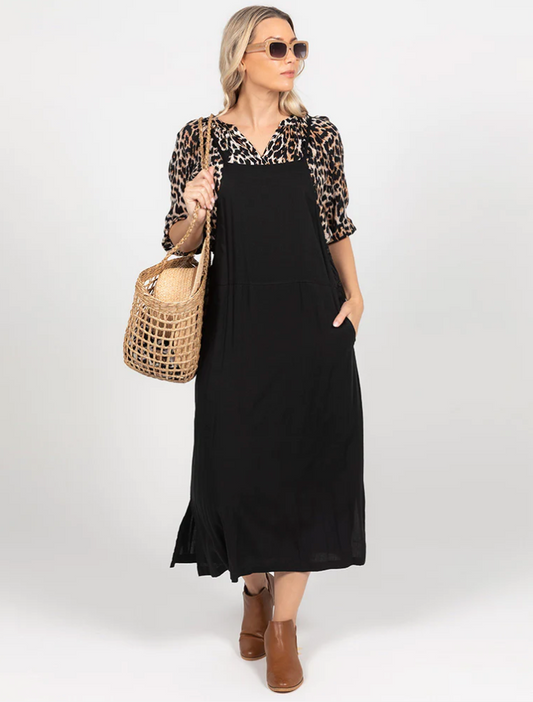 Apron Dress - Black SIZE M LAST ONE