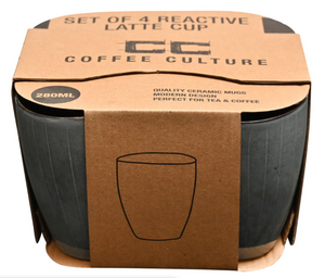 Coffee Culture Reactive Latte Cup - Set of 4 - Available in 2 colours