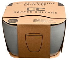Load image into Gallery viewer, Coffee Culture Reactive Latte Cup - Set of 4 - Available in 2 colours
