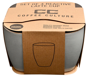 Coffee Culture Reactive Latte Cup - Set of 4 - Available in 2 colours