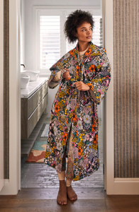 Bliss Floral Terry Bath Robe - One Size