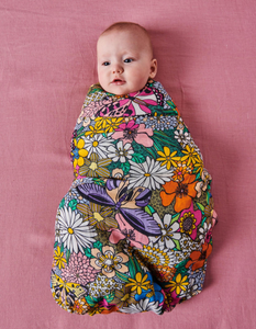 Bliss Floral Bamboo Baby Swaddle