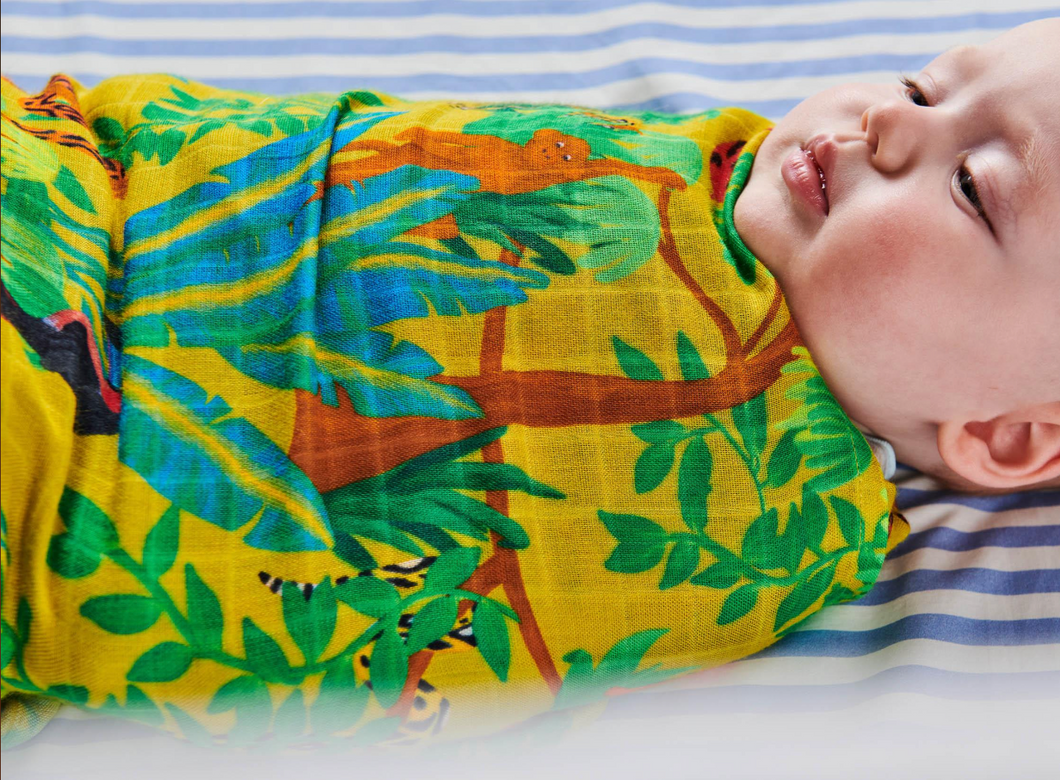 Jungle Boogie Bamboo Baby Swaddle