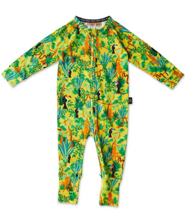 Jungle Boogie Organic LS Zip Romper