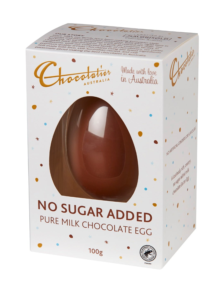 Chocolatier No Added Sugar Milk Chocolate Egg - 100g
