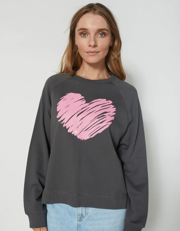 Nico Sweater - Brushed Heart Design 2 Colourways