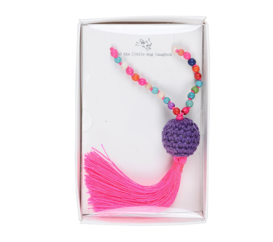 Purple Crochet Bead Necklace