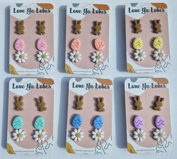 Love Ya Lobes Easter Studs Triple Packs