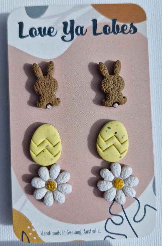 Love Ya Lobes Easter Studs Triple Packs LAST SET