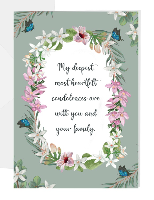 Greeting Card My Deepest Condolences