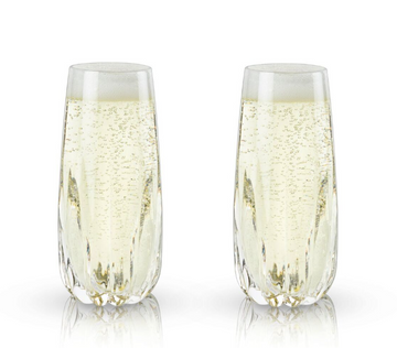 Cactus Crystal Stemless Champagne Flutes by VIski