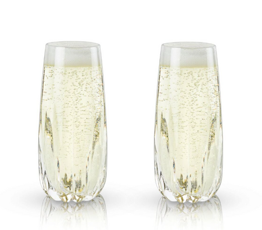 Cactus Crystal Stemless Champagne Flutes by VIski