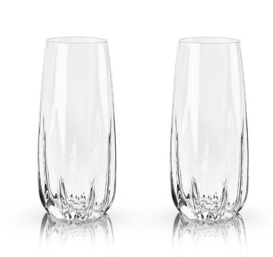 Cactus Crystal Stemless Champagne Flutes by VIski